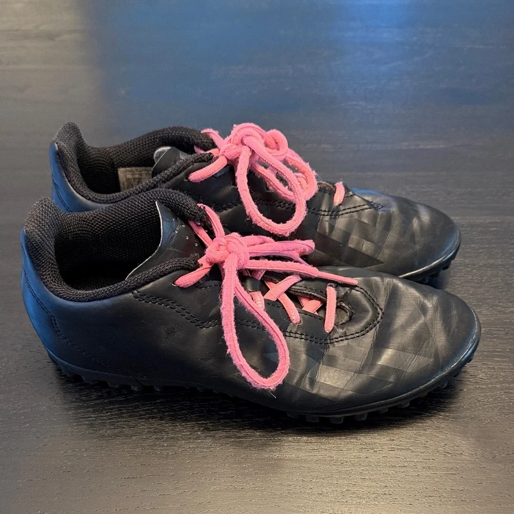 Kids Black and Pink Shoes